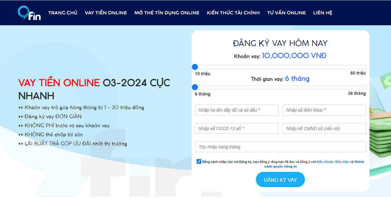 Lựa chọn vay tiền online nhanh chỉ cần cmnd 9fin để hưởng mọi lợi ích tốt nhất!